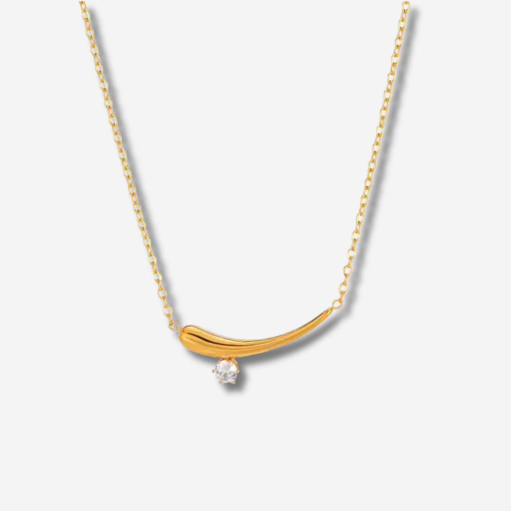 Gold Zircon Collar Necklace