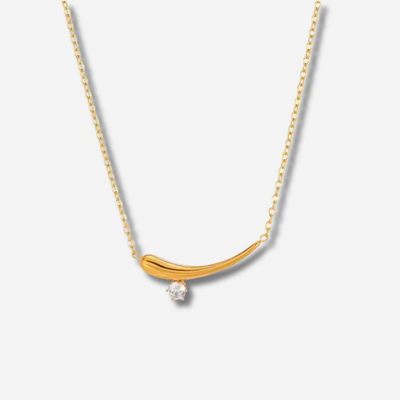 Gold Zircon Collar Necklace