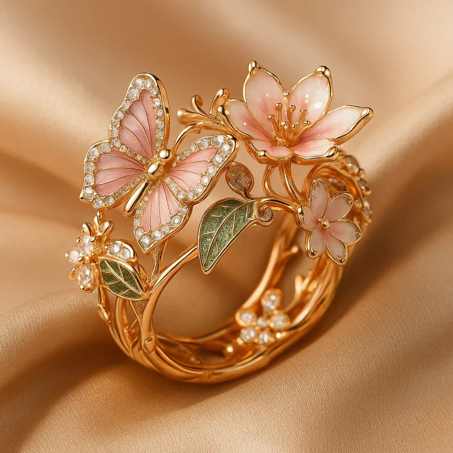 Butterfly Zirconia Ring – Nature Inspired