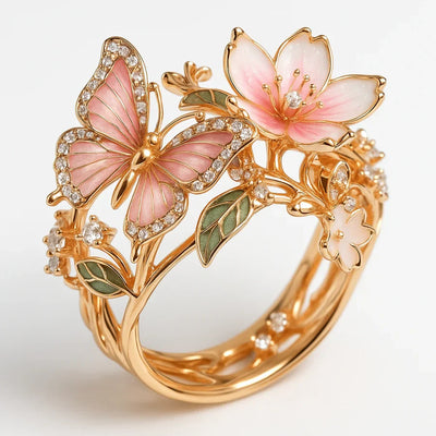 Butterfly Zirconia Ring – Nature Inspired