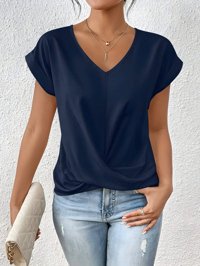 Maya – Twist Front V-Neck Top