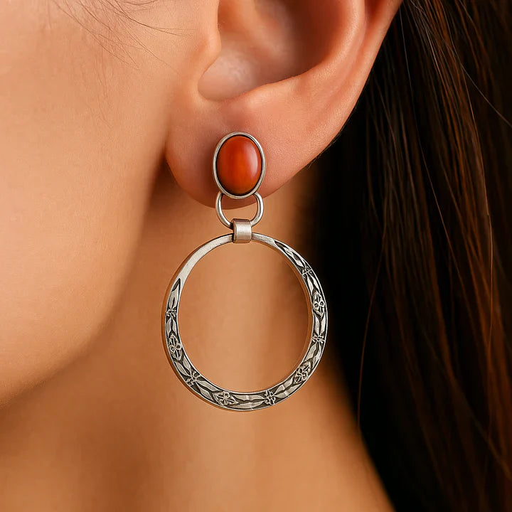 Boho Vintage Onyx Earrings