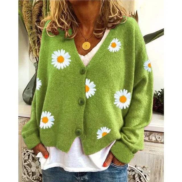 Susan - Casual Floral Cardigan