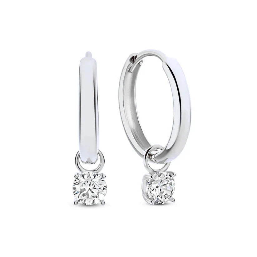 Larmes de Lune Stone Hoop Earrings
