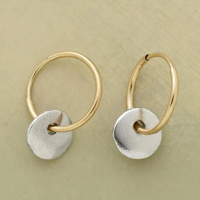 Gold Hoop & Silver Plated Earrings