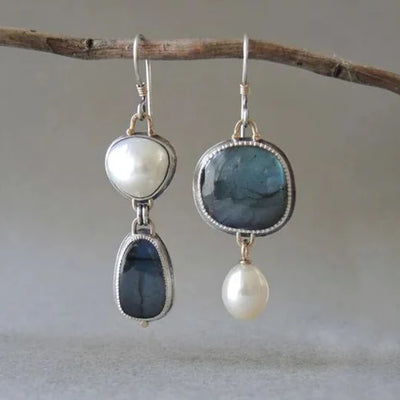 Jennifer | Vintage Blue Stone Earrings