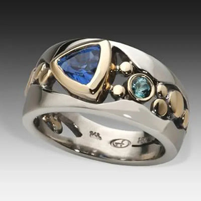 Blue Crystal Vintage Ring