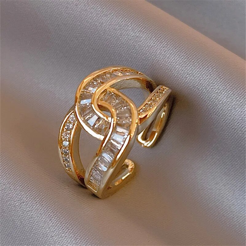 Elegant Knotted Adjustable Ring