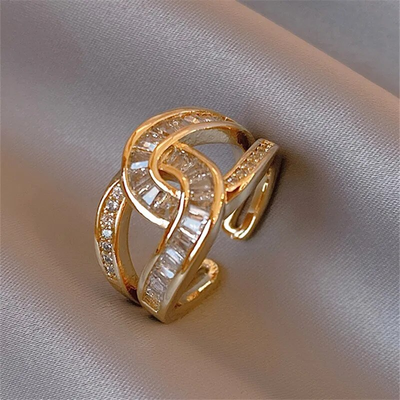 Elegant Knotted Adjustable Ring