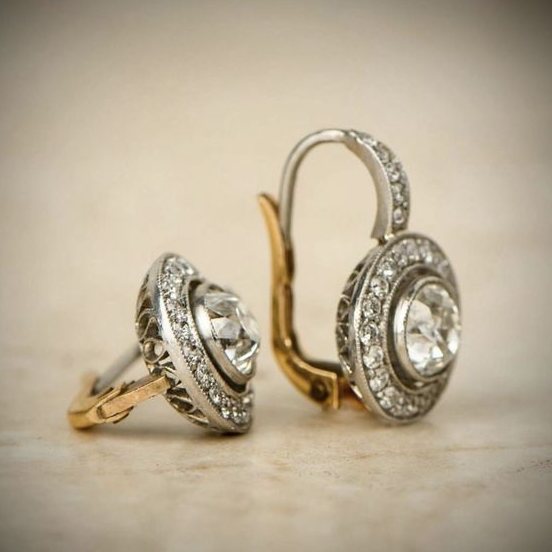 Gisèle | Vintage Silver Earrings with Zircons