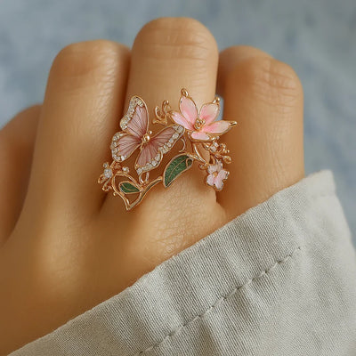 Butterfly Zirconia Ring – Nature Inspired