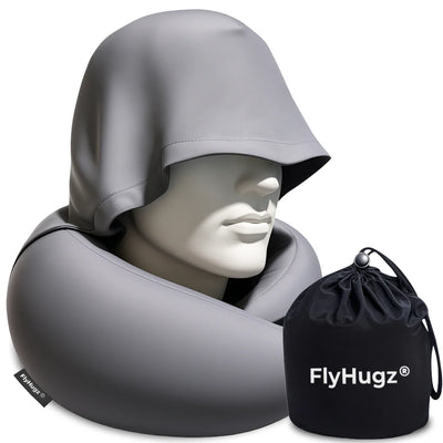 FlyHugz® 2.0 Hooded Travel Pillow