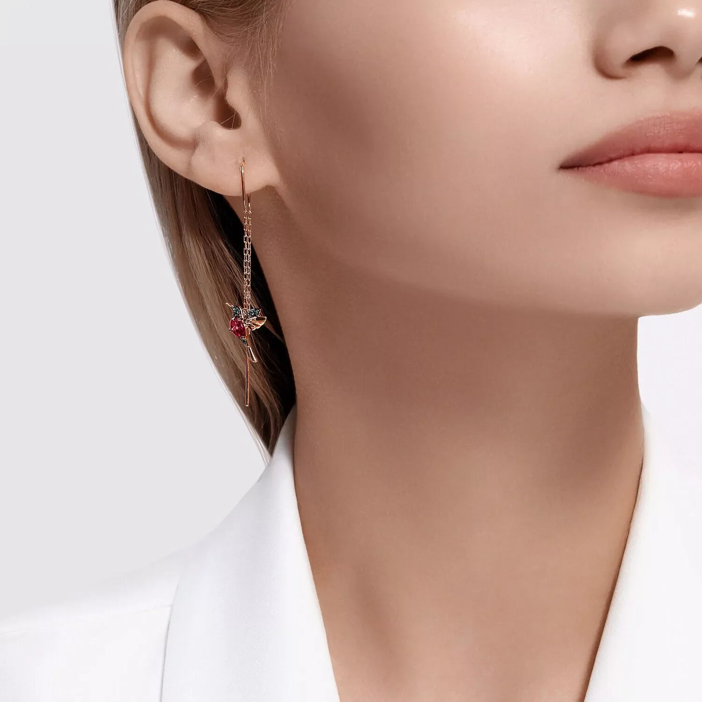 Hazel | Hummingbird Enamel & Zirconia Earrings