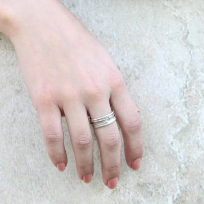 Retro Silver Ring with Gold Plating