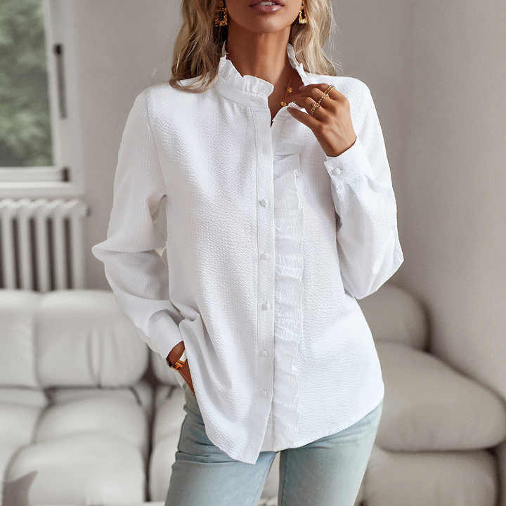 ARIA - RUFFLE LONG SLEEVE SHIRT